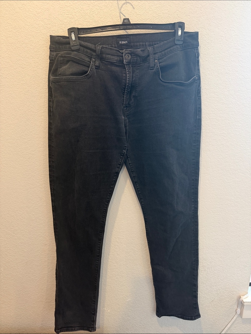 Hudson Jeans Blake Men's Slim Straight Black Denim